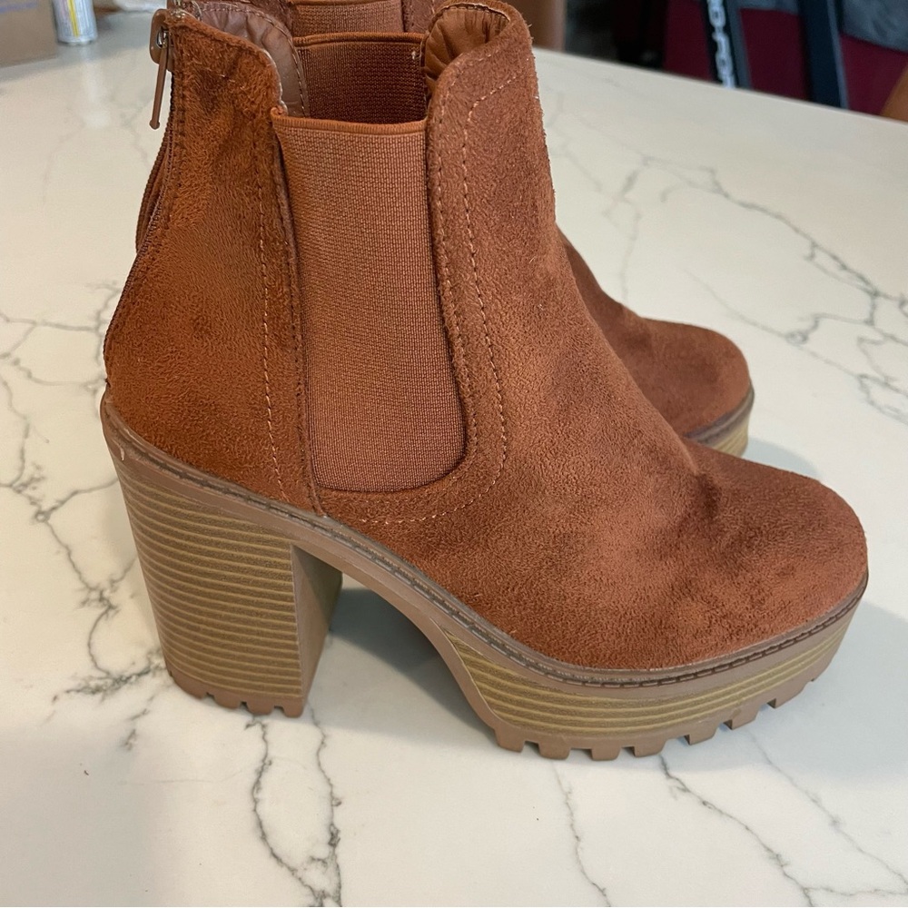 Diba Chunky Heel Platform Ankle Boots